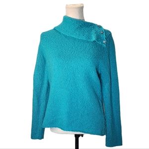 Rafaella, Vintage Blue Wool Blend Sweater. Size Medium